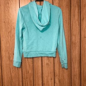 Pink brand crop top.